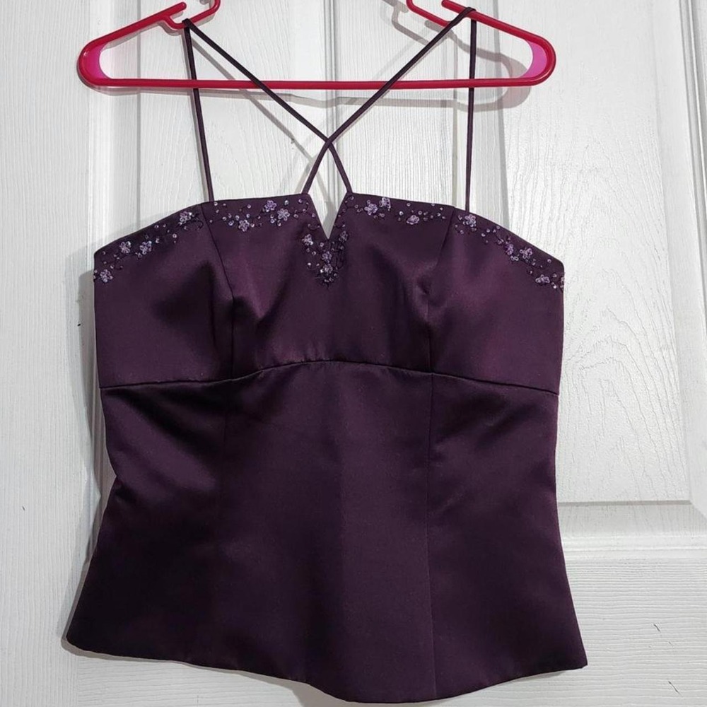 Y2K Purple Beaded Camisole